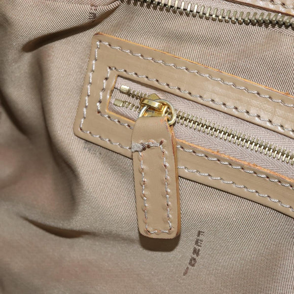 FENDI Zucchino Canvas Hand Bag Coated Canvas Green Gold Auth ARZ139