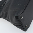 Salvatore Ferragamo Hand Bag Leather Black Silver Auth ARZ140-13