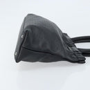 Salvatore Ferragamo Hand Bag Leather Black Silver Auth ARZ140-4