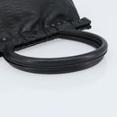 Salvatore Ferragamo Hand Bag Leather Black Silver Auth ARZ140-7