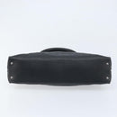 Salvatore Ferragamo Hand Bag Leather Black Silver Auth ARZ140-9