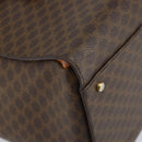 CELINE Macadam Canvas Hand Bag PVC Leather Brown Gold Auth ARZ141-11