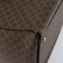 CELINE Macadam Canvas Hand Bag PVC Leather Brown Gold Auth ARZ141-13