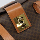CELINE Macadam Canvas Hand Bag PVC Leather Brown Gold Auth ARZ141-14