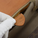 CELINE Macadam Canvas Hand Bag PVC Leather Brown Gold Auth ARZ141-21