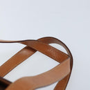 CELINE Macadam Canvas Hand Bag PVC Leather Brown Gold Auth ARZ141-8