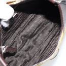 PRADA Shoulder Bag Suede Yellow Silver Auth ARZ148-10