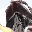 PRADA Shoulder Bag Suede Yellow Silver Auth ARZ148-20