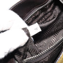 PRADA Shoulder Bag Suede Yellow Silver Auth ARZ148-11
