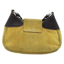 PRADA Shoulder Bag Suede Yellow Silver Auth ARZ148-2