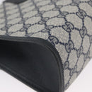 GUCCI GG Supreme Sherry Line Clutch Bag PVC Navy Gold 89 01 031 Auth ARZ149-10