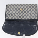 GUCCI GG Supreme Sherry Line Clutch Bag PVC Navy Gold 89 01 031 Auth ARZ149-13