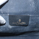 GUCCI GG Supreme Sherry Line Clutch Bag PVC Navy Gold 89 01 031 Auth ARZ149-14
