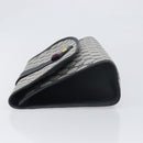 GUCCI GG Supreme Sherry Line Clutch Tasche PVC Navy Gold 89 01 031 Auth ARZ149-4