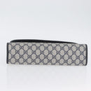 GUCCI GG Supreme Sherry Line Clutch Bag PVC Navy Gold 89 01 031 Auth ARZ149-7