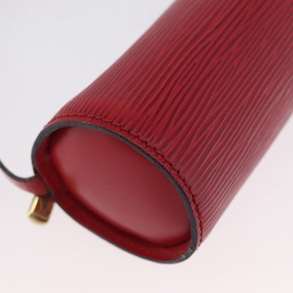 LOUIS VUITTON Epi Soufflot Etui Accessoire Etui Rood LV Auth ARZ151
