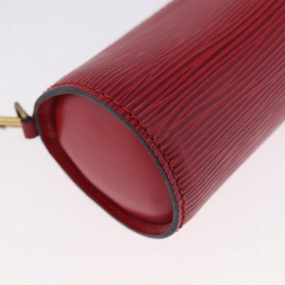 LOUIS VUITTON Epi Soufflot Etui Accessoire Etui Rood LV Auth ARZ151