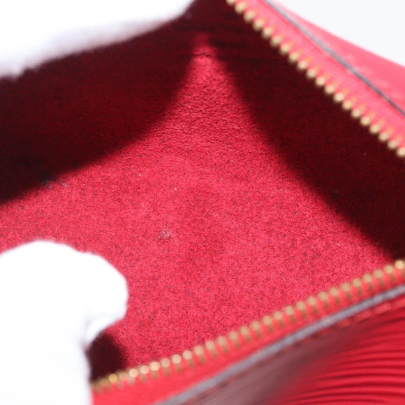 LOUIS VUITTON Epi Soufflot Etui Accessoire Etui Rood LV Auth ARZ151