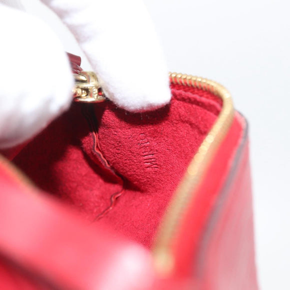 LOUIS VUITTON Epi Soufflot Etui Accessoire Etui Rood LV Auth ARZ151