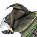 PRADA Shoulder Bag Nylon Leather Khaki Gold Auth ARZ154V-21