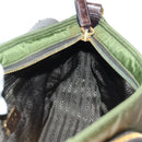 PRADA Shoulder Bag Nylon Leather Khaki Gold Auth ARZ154V-24