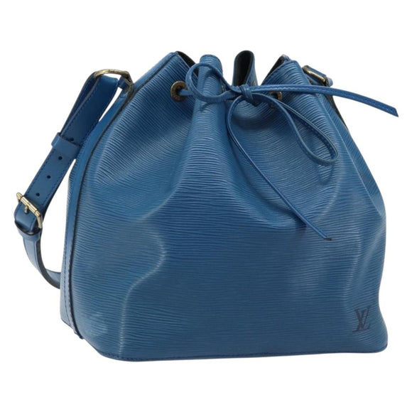 LOUIS VUITTON Epi Petit Noe Umhängetasche Blau M44105 LV Auth ARZ155