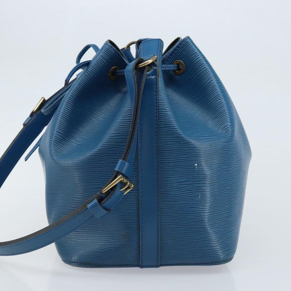 LOUIS VUITTON Epi Petit Noe Umhängetasche Blau M44105 LV Auth ARZ155
