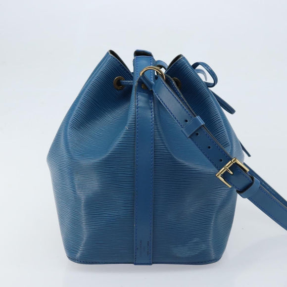 LOUIS VUITTON Epi Petit Noe Umhängetasche Blau M44105 LV Auth ARZ155