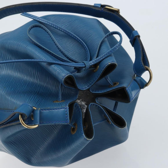 LOUIS VUITTON Epi Petit Noe Umhängetasche Blau M44105 LV Auth ARZ155