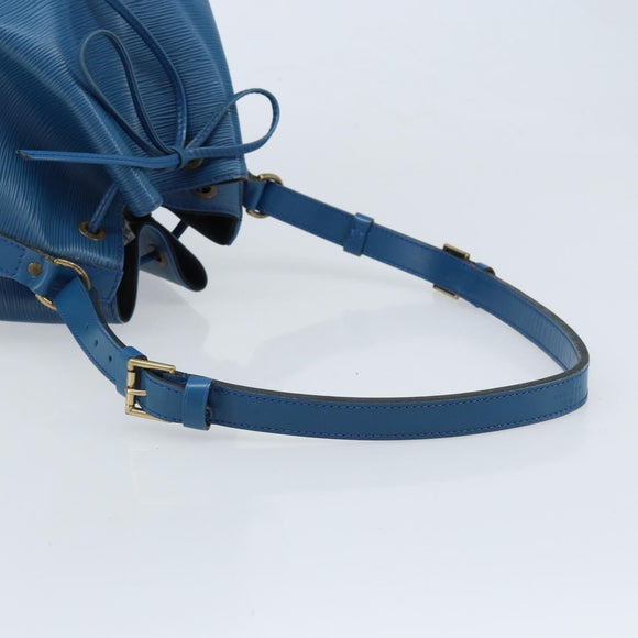 LOUIS VUITTON Epi Petit Noe Umhängetasche Blau M44105 LV Auth ARZ155