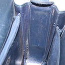 GUCCI Shoulder Bag Leather Navy Gold Auth ARZ157-18