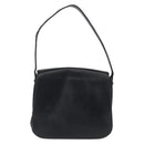 GUCCI Shoulder Bag Leather Navy Gold Auth ARZ157-3