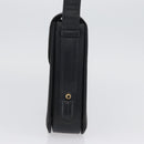 GUCCI Shoulder Bag Leather Navy Gold Auth ARZ157-4