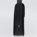 GUCCI Shoulder Bag Leather Navy Gold Auth ARZ157-5