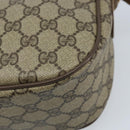 GUCCI GG Supreme Web Sherry Line Bag PVC Beige Gold 56 02 032 Auth ARZ158-12