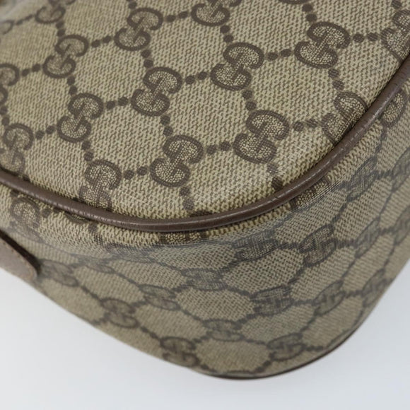 GUCCI GG Supreme Web Sherry Line Bag PVC Beige Gold 56 02 032 Auth ARZ158