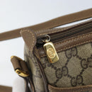 GUCCI GG Supreme Web Sherry Line Bag PVC Beige Gold 56 02 032 Auth ARZ158-14
