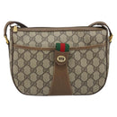 GUCCI GG Supreme Web Sherry Line Bag PVC Beige Gold 56 02 032 Auth ARZ158-2