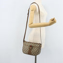 GUCCI GG Supreme Web Sherry Line Bag PVC Beige Gold 56 02 032 Auth ARZ158-24