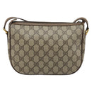 GUCCI GG Supreme Web Sherry Line Bag PVC Beige Gold 56 02 032 Auth ARZ158-3