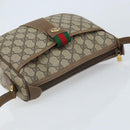 GUCCI GG Supreme Web Sherry Line Bag PVC Beige Gold 56 02 032 Auth ARZ158-6