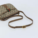 GUCCI GG Supreme Web Sherry Line Bag PVC Beige Gold 56 02 032 Auth ARZ158-7