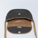 Christian Dior Honeycomb Canvas Shoulder Bag PVC Leather Black Gold Auth ARZ160-15