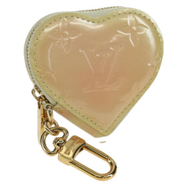 LOUIS VUITTON Vernis heart Mini Coeur Coin Purse Broncorail M91486 Auth ARZ172A