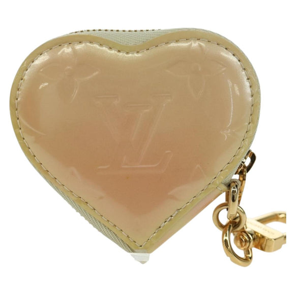 LOUIS VUITTON Vernis heart Mini Coeur Coin Purse Broncorail M91486 Auth ARZ172A