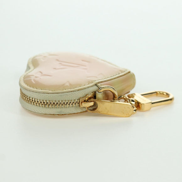 LOUIS VUITTON Vernis heart Mini Coeur Coin Purse Broncorail M91486 Auth ARZ172A