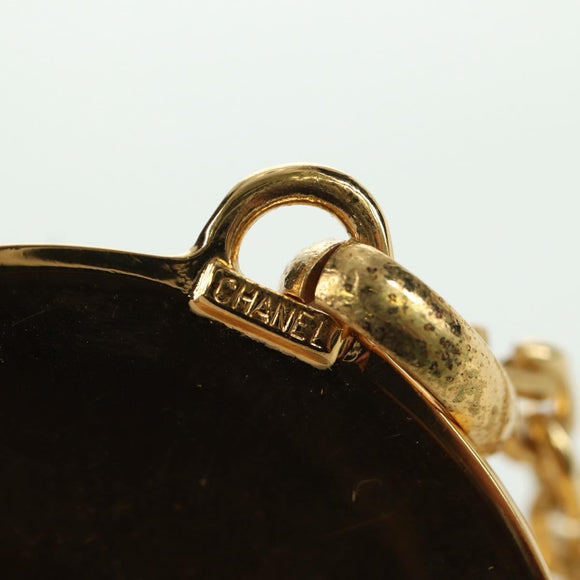 CHANEL Necklace metal Gold CC Auth ARZ179V