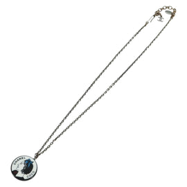 CHANEL Mademoiselle Necklace metal Black CC Auth ARZ180V - 0