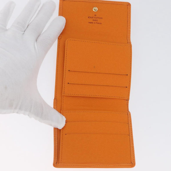 LOUIS VUITTON Epi Portefeuille Elise Portemonnee Oranje Mandarijn M6348H Auth ARZ182