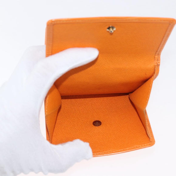 LOUIS VUITTON Epi Portefeuille Elise Portemonnee Oranje Mandarijn M6348H Auth ARZ182